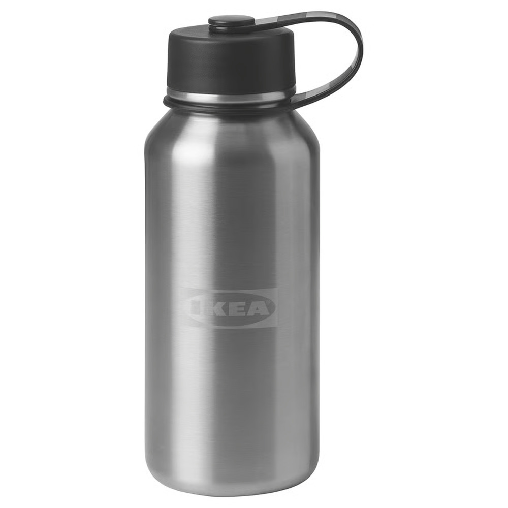 IKEA AURTIENDE Vacuum Flask, Black, 17 oz (605.748.92) NEW